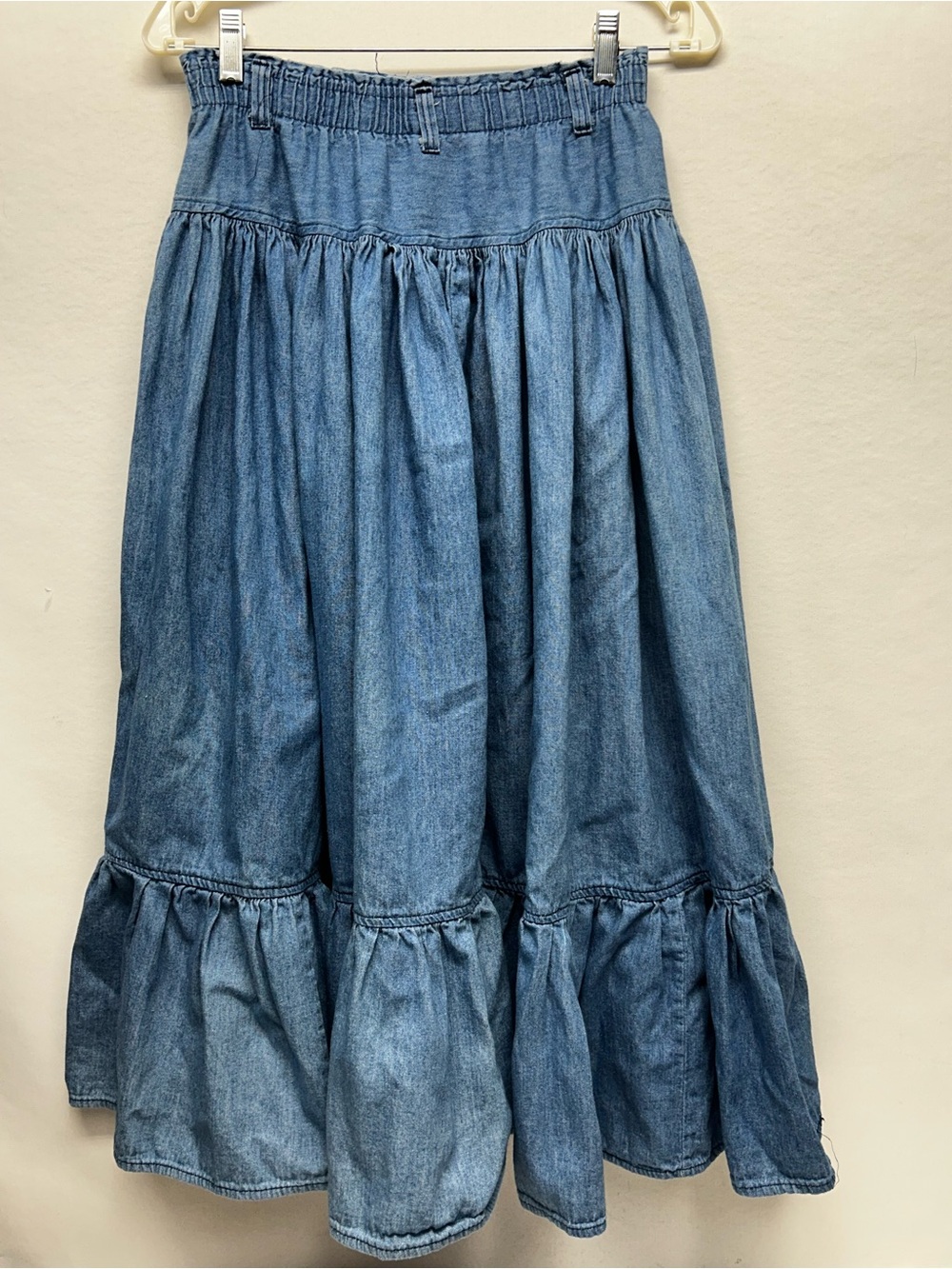 Candie's Light Blue Button-Front Denim Maxi Skirt - Picture 4 of 10